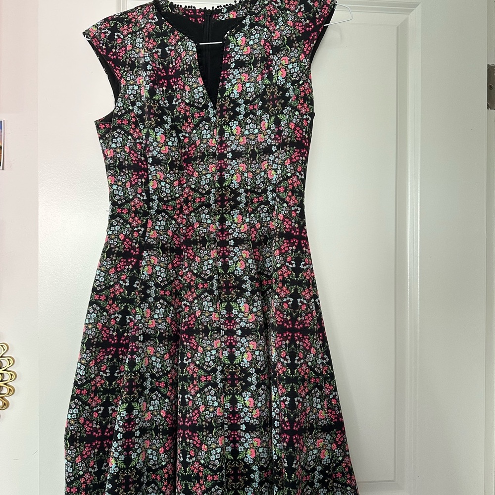 Julia Jordan Black Floral Midi Dress